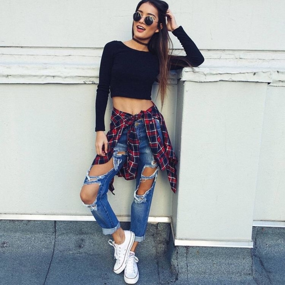 Forever 21 black crop top